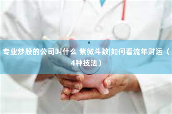 专业炒股的公司叫什么 紫微斗数|如何看流年财运（4种技法）