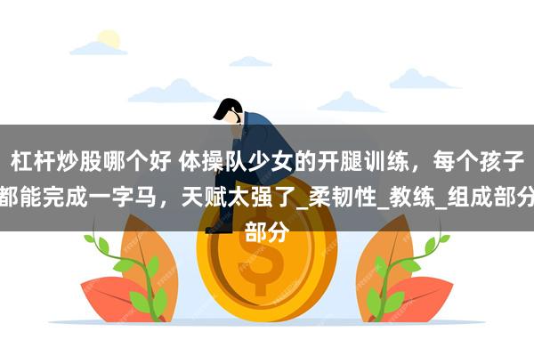 杠杆炒股哪个好 体操队少女的开腿训练，每个孩子都能完成一字马，天赋太强了_柔韧性_教练_组成部分
