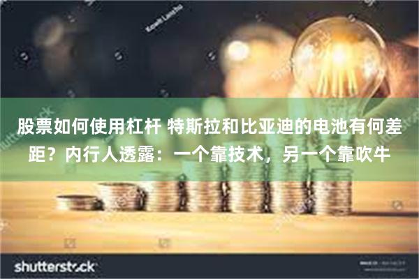 股票如何使用杠杆 特斯拉和比亚迪的电池有何差距？内行人透露：一个靠技术，另一个靠吹牛